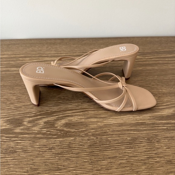 Women's Tan Strappy Heels - Picture 2 of 5